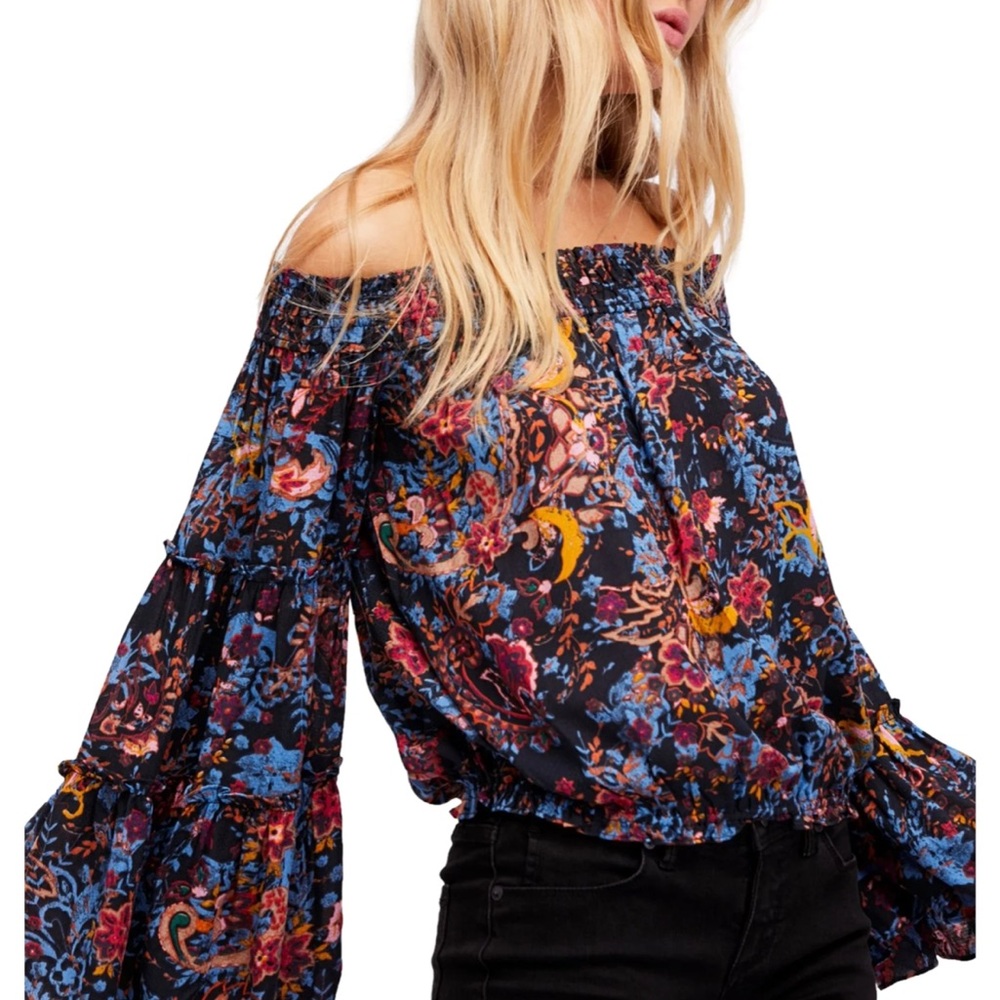 Free People Floral Off-Shoulder Women's Top